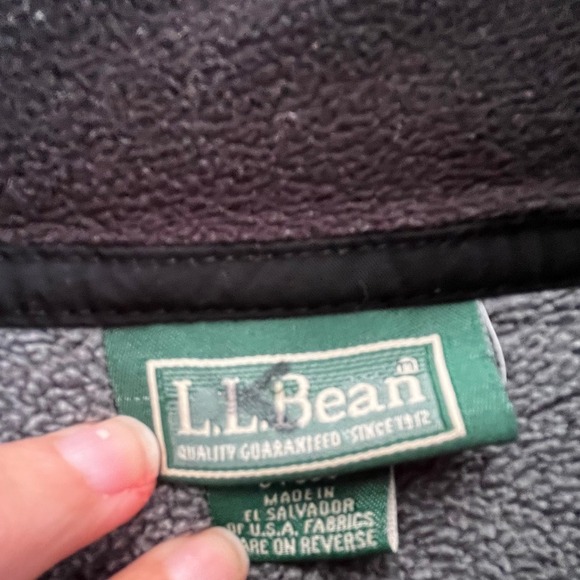 L.L BEAN Gray Pullover Jacket 1/4 Zip with Pockets Cozy Warm Comfy Activewear - Picture 5 of 8